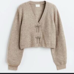 H&M Rhinestone Bow Sweater